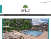 Tablet Screenshot of liveoaksapartments.com